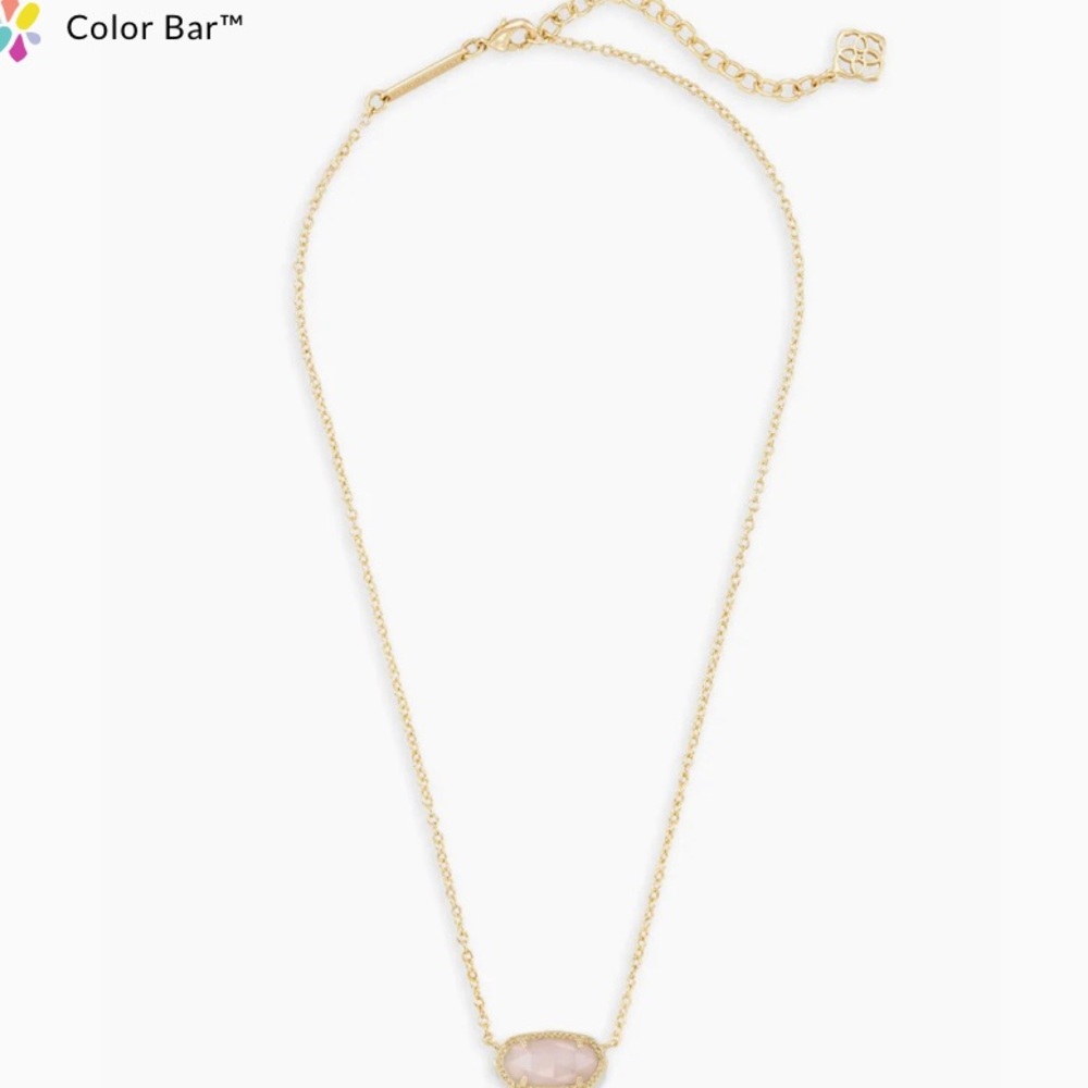 Kendra Scott Elisa Pendant Necklace in Rose Quartz